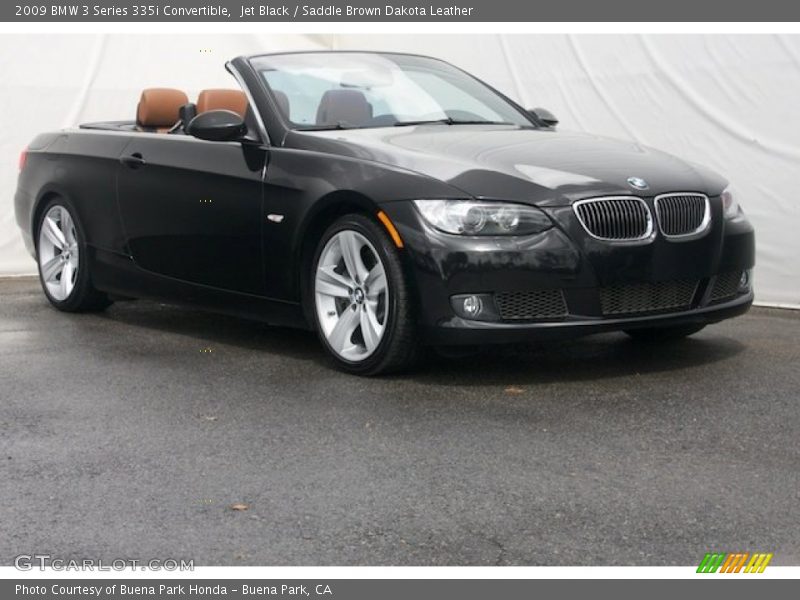 Jet Black / Saddle Brown Dakota Leather 2009 BMW 3 Series 335i Convertible