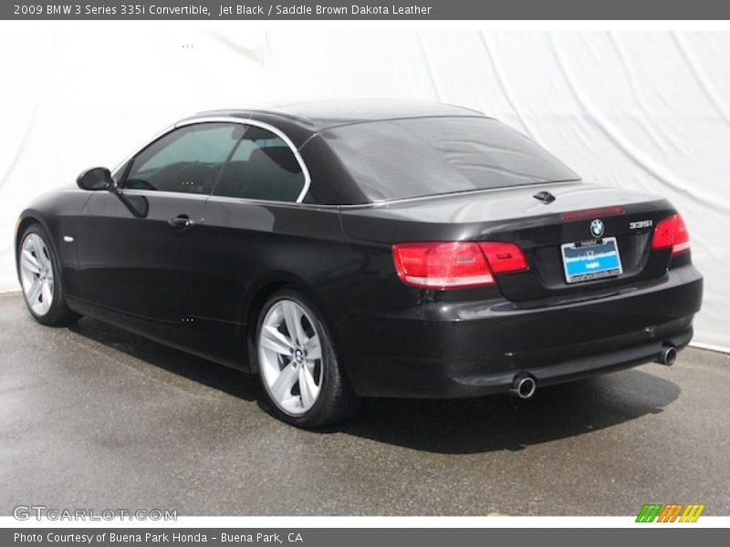 Jet Black / Saddle Brown Dakota Leather 2009 BMW 3 Series 335i Convertible