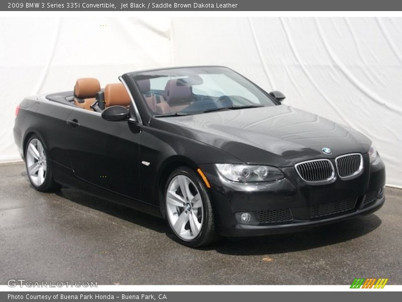 Jet Black / Saddle Brown Dakota Leather 2009 BMW 3 Series 335i Convertible