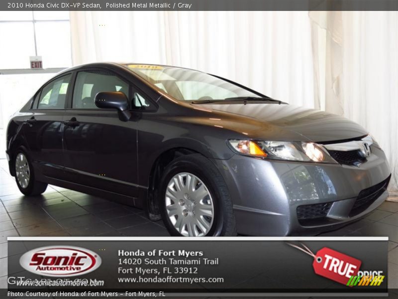 Polished Metal Metallic / Gray 2010 Honda Civic DX-VP Sedan