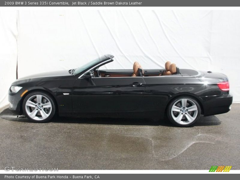 Jet Black / Saddle Brown Dakota Leather 2009 BMW 3 Series 335i Convertible