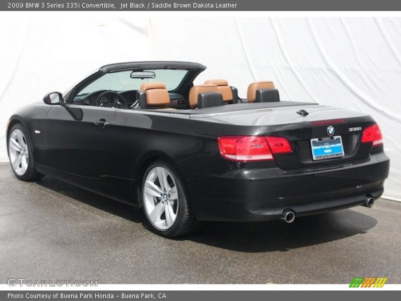 Jet Black / Saddle Brown Dakota Leather 2009 BMW 3 Series 335i Convertible