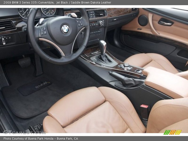Jet Black / Saddle Brown Dakota Leather 2009 BMW 3 Series 335i Convertible