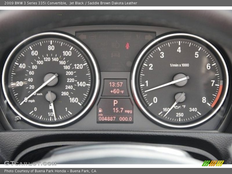 Jet Black / Saddle Brown Dakota Leather 2009 BMW 3 Series 335i Convertible