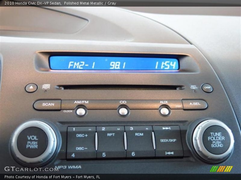 Controls of 2010 Civic DX-VP Sedan