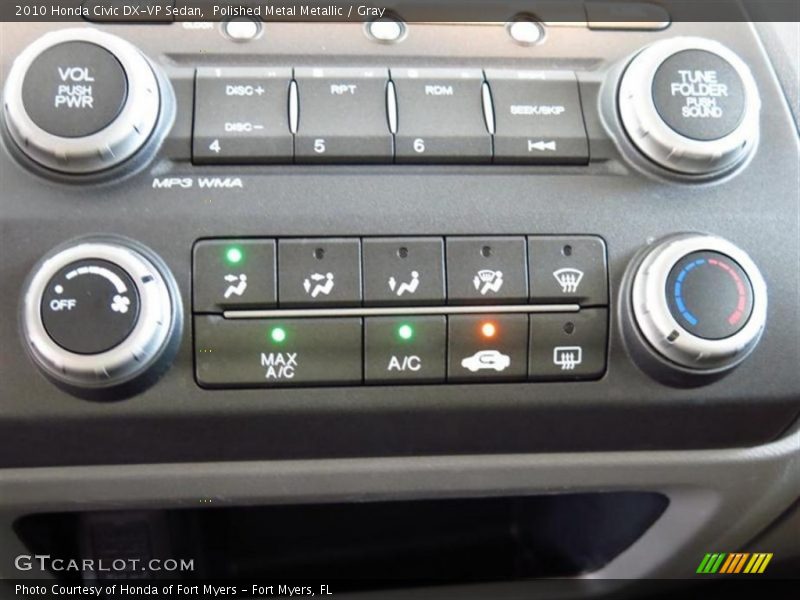 Controls of 2010 Civic DX-VP Sedan