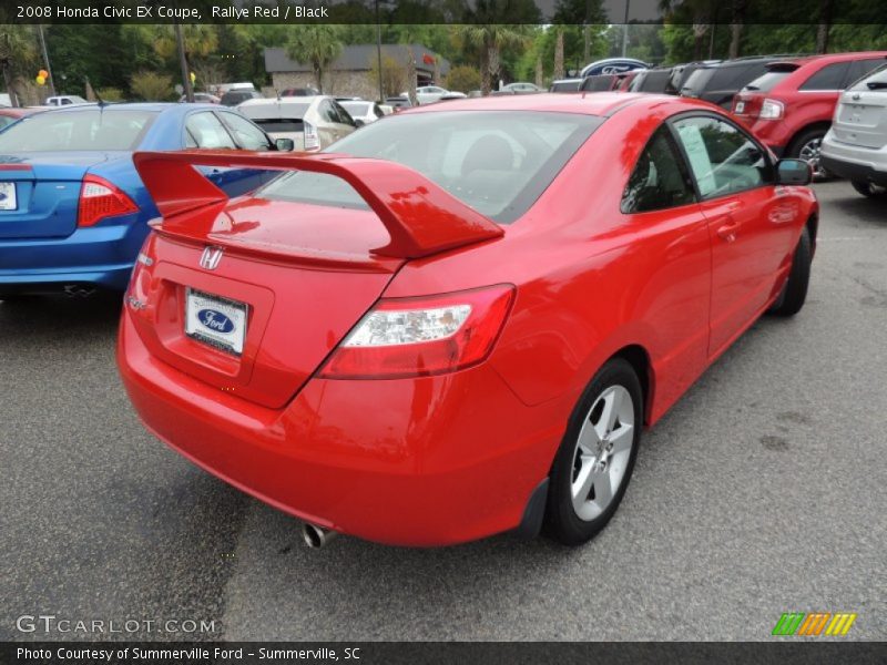 Rallye Red / Black 2008 Honda Civic EX Coupe