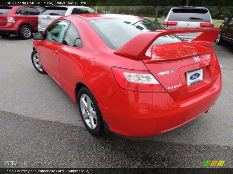 Rallye Red / Black 2008 Honda Civic EX Coupe