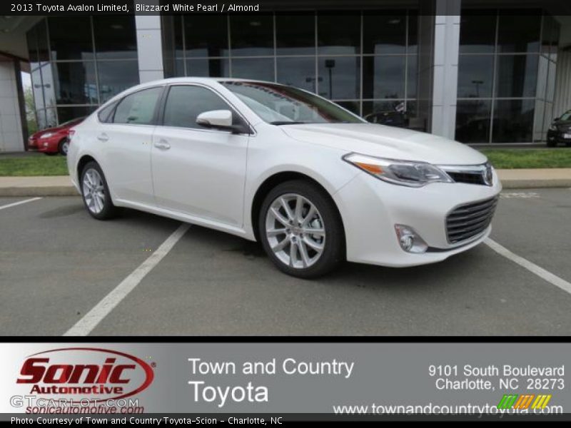 Blizzard White Pearl / Almond 2013 Toyota Avalon Limited