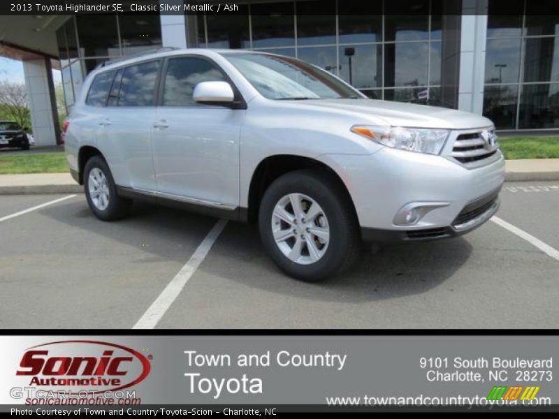 Classic Silver Metallic / Ash 2013 Toyota Highlander SE