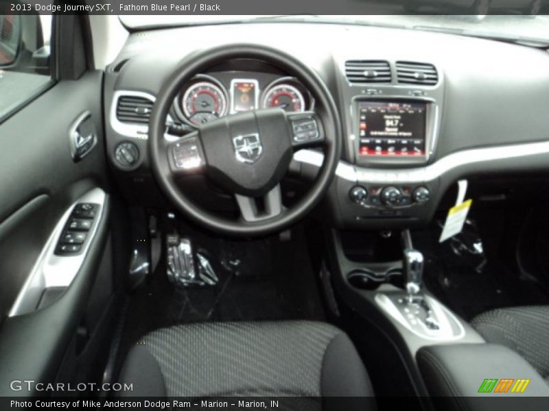 Fathom Blue Pearl / Black 2013 Dodge Journey SXT
