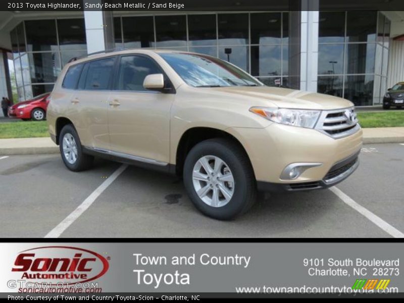 Sandy Beach Metallic / Sand Beige 2013 Toyota Highlander