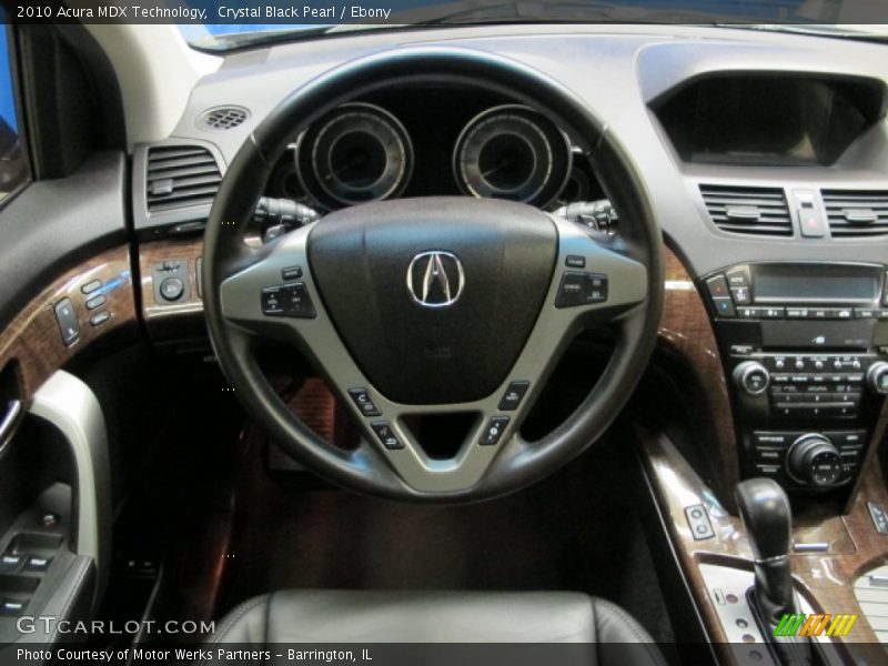 Crystal Black Pearl / Ebony 2010 Acura MDX Technology