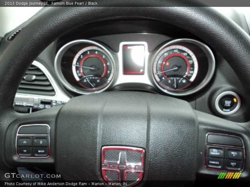 Fathom Blue Pearl / Black 2013 Dodge Journey SE