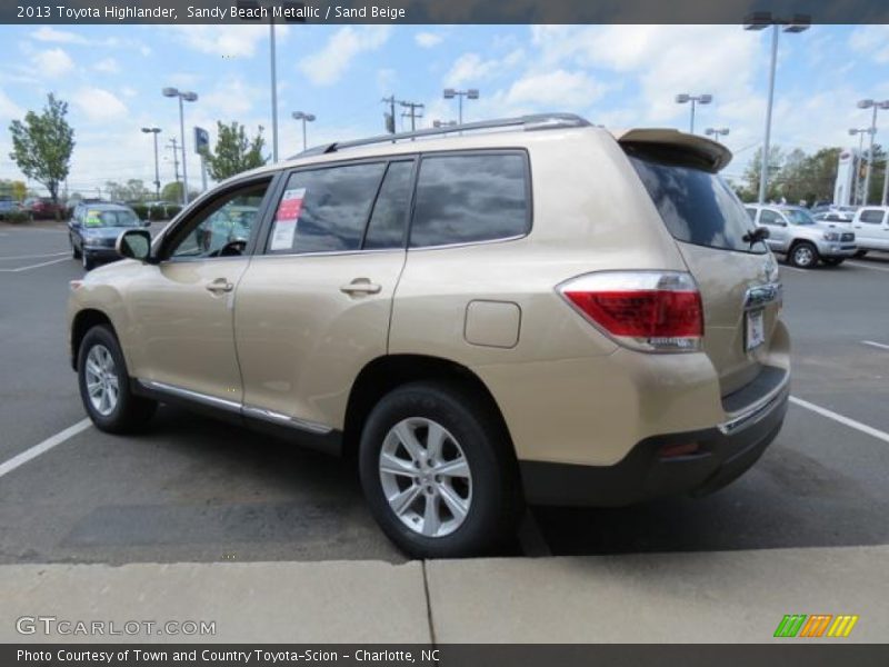 Sandy Beach Metallic / Sand Beige 2013 Toyota Highlander