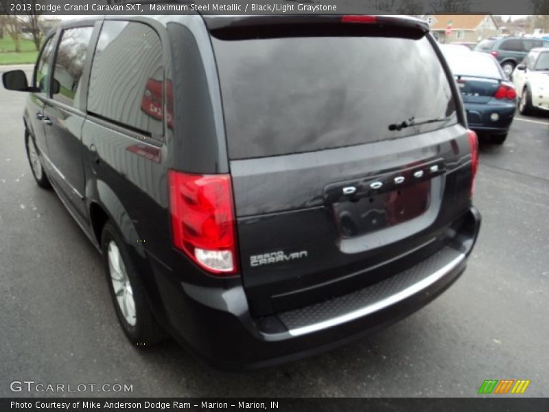 Maximum Steel Metallic / Black/Light Graystone 2013 Dodge Grand Caravan SXT