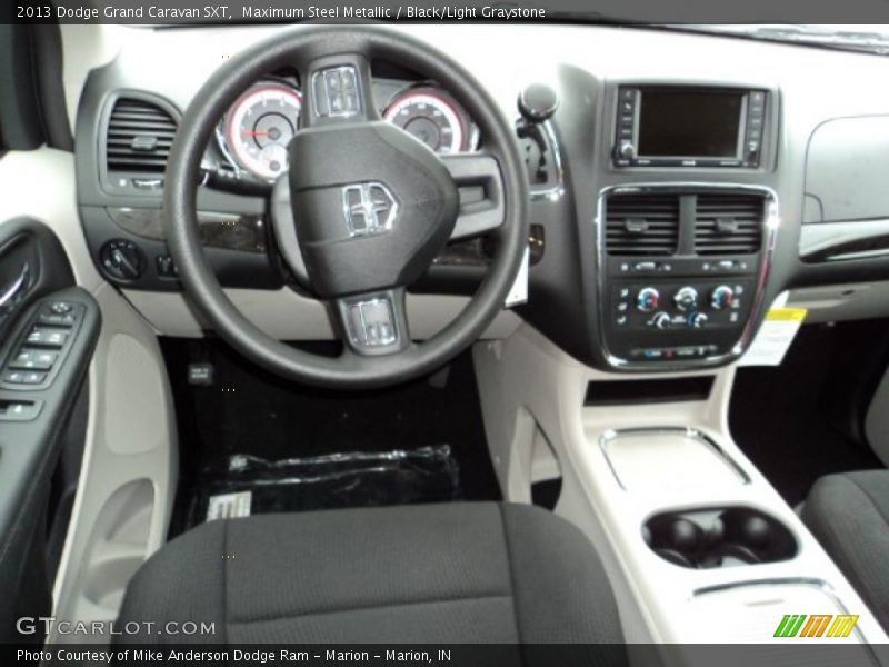 Maximum Steel Metallic / Black/Light Graystone 2013 Dodge Grand Caravan SXT