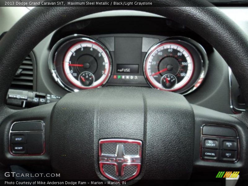 Maximum Steel Metallic / Black/Light Graystone 2013 Dodge Grand Caravan SXT