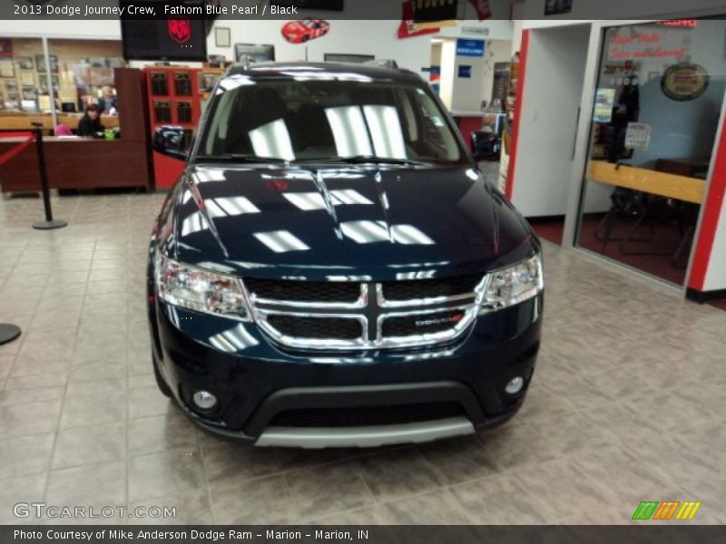 Fathom Blue Pearl / Black 2013 Dodge Journey Crew