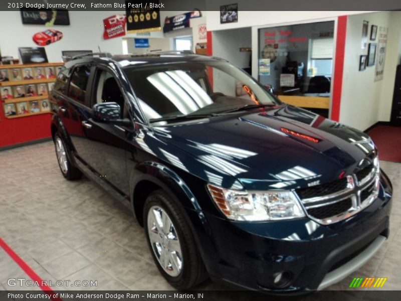 Fathom Blue Pearl / Black 2013 Dodge Journey Crew