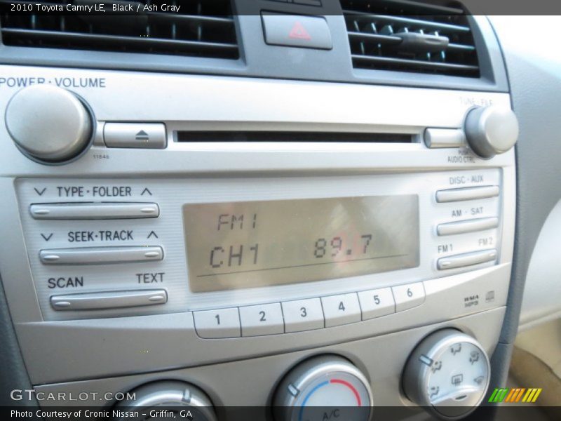 Black / Ash Gray 2010 Toyota Camry LE