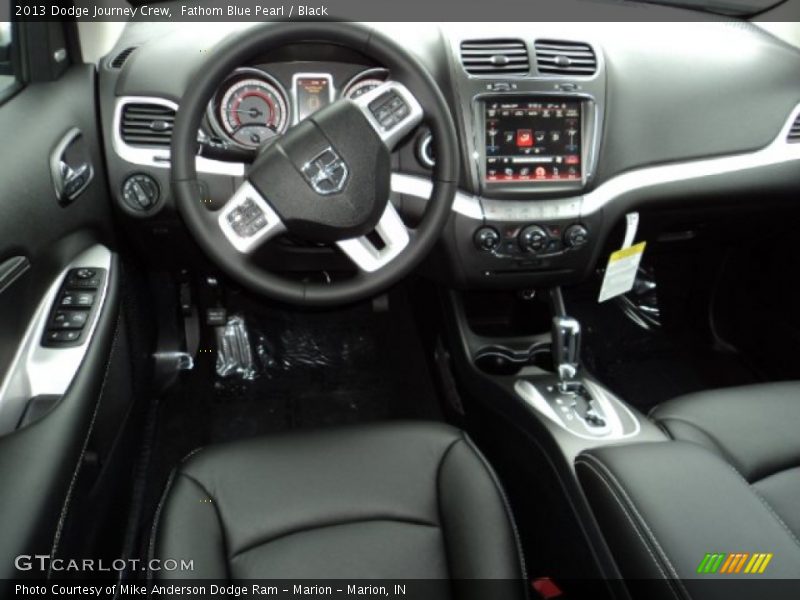Fathom Blue Pearl / Black 2013 Dodge Journey Crew