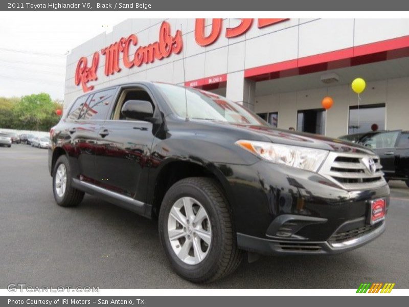 Black / Sand Beige 2011 Toyota Highlander V6
