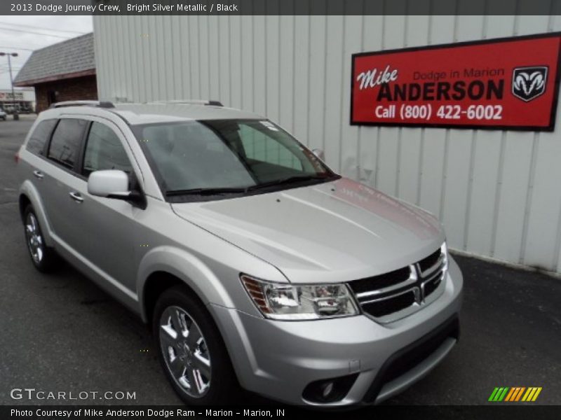 Bright Silver Metallic / Black 2013 Dodge Journey Crew