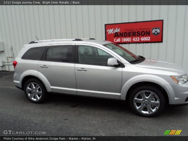 Bright Silver Metallic / Black 2013 Dodge Journey Crew