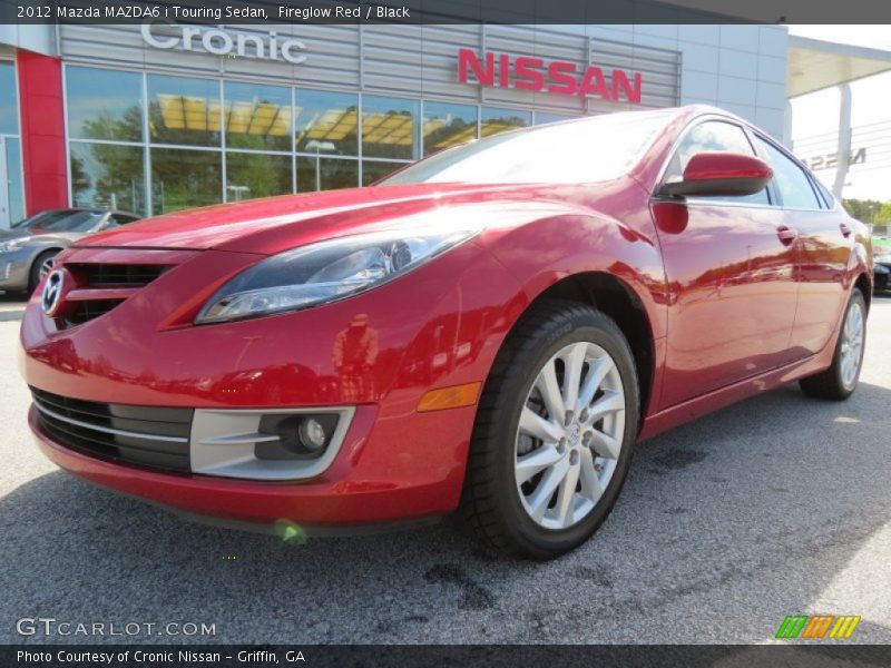 Fireglow Red / Black 2012 Mazda MAZDA6 i Touring Sedan