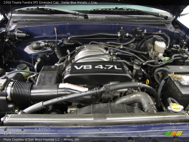 Stellar Blue Metallic / Gray 2000 Toyota Tundra SR5 Extended Cab