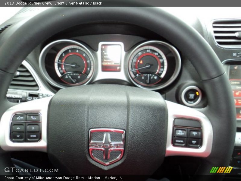 Bright Silver Metallic / Black 2013 Dodge Journey Crew
