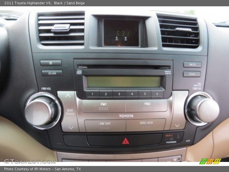Audio System of 2011 Highlander V6