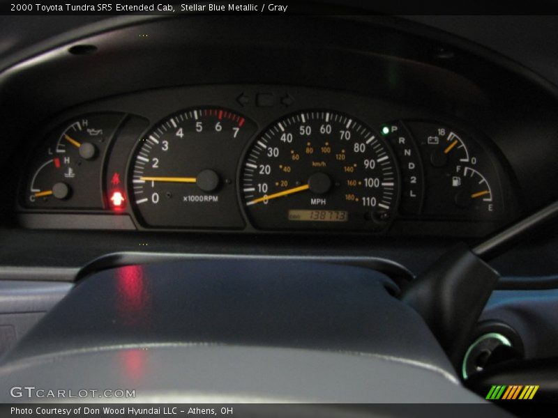 Stellar Blue Metallic / Gray 2000 Toyota Tundra SR5 Extended Cab