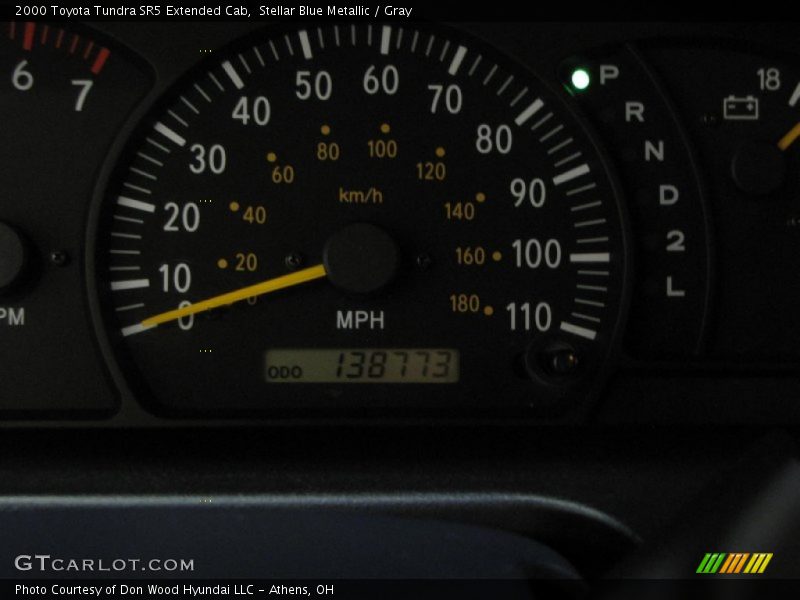 Stellar Blue Metallic / Gray 2000 Toyota Tundra SR5 Extended Cab