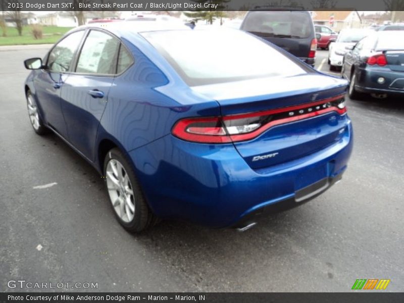 Blue Streak Pearl Coat / Black/Light Diesel Gray 2013 Dodge Dart SXT