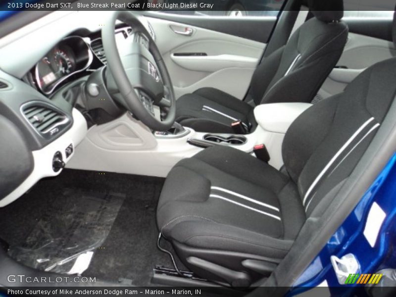 Blue Streak Pearl Coat / Black/Light Diesel Gray 2013 Dodge Dart SXT