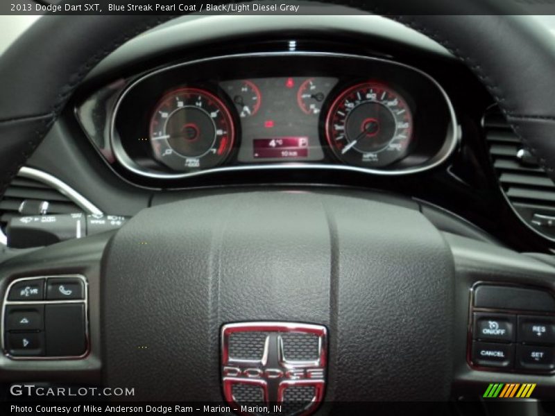 Blue Streak Pearl Coat / Black/Light Diesel Gray 2013 Dodge Dart SXT