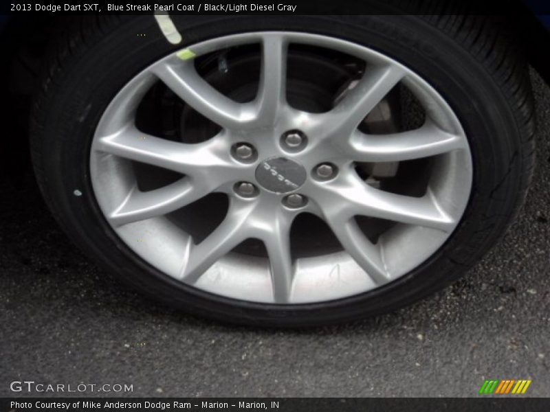 Blue Streak Pearl Coat / Black/Light Diesel Gray 2013 Dodge Dart SXT