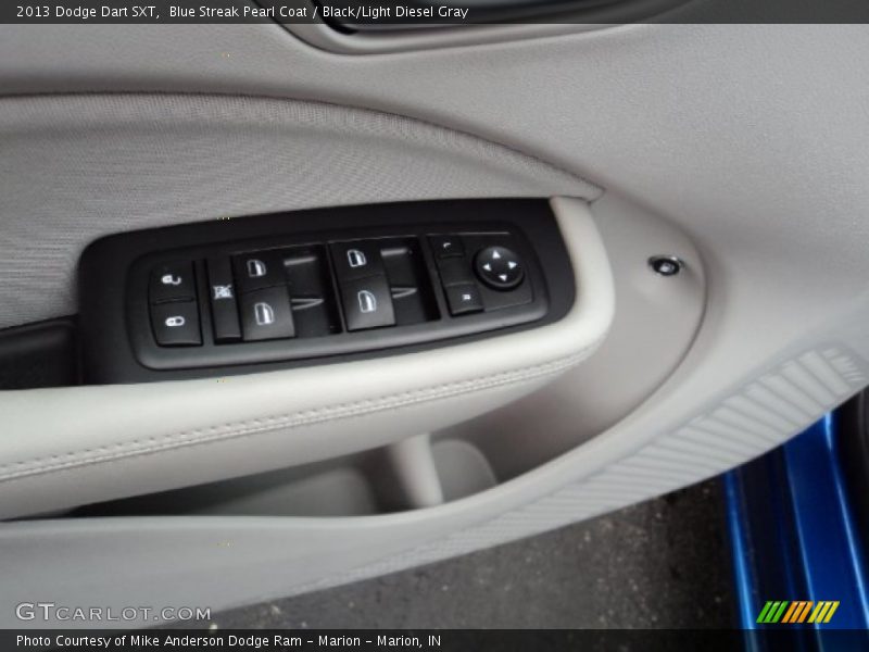Blue Streak Pearl Coat / Black/Light Diesel Gray 2013 Dodge Dart SXT