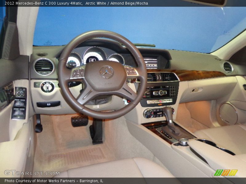 Arctic White / Almond Beige/Mocha 2012 Mercedes-Benz C 300 Luxury 4Matic