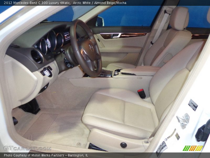 Arctic White / Almond Beige/Mocha 2012 Mercedes-Benz C 300 Luxury 4Matic