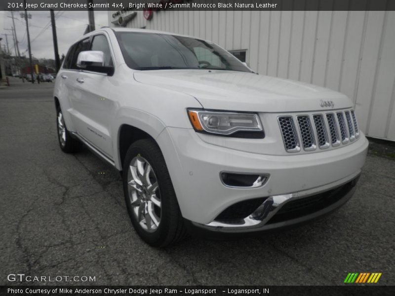 Bright White / Summit Morocco Black Natura Leather 2014 Jeep Grand Cherokee Summit 4x4
