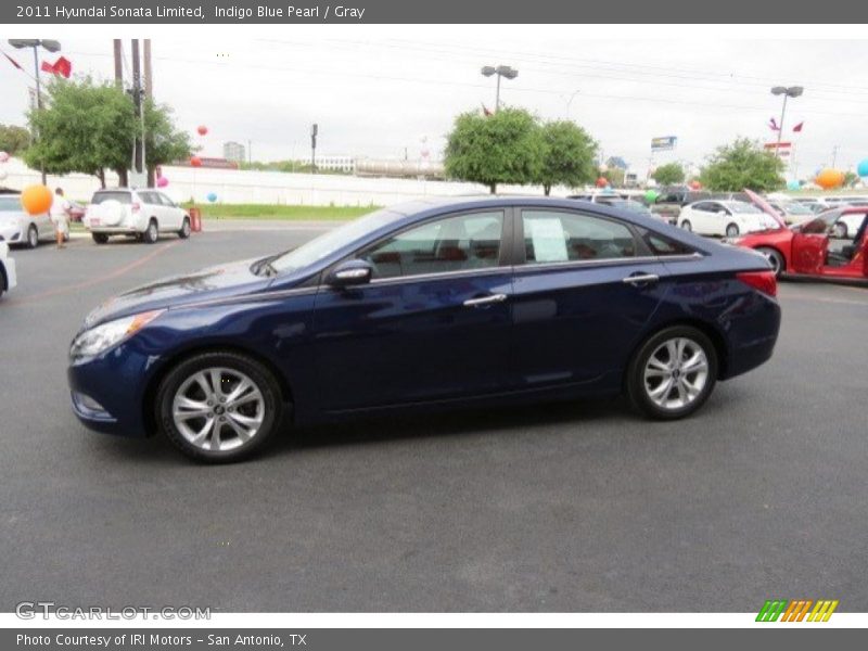 Indigo Blue Pearl / Gray 2011 Hyundai Sonata Limited