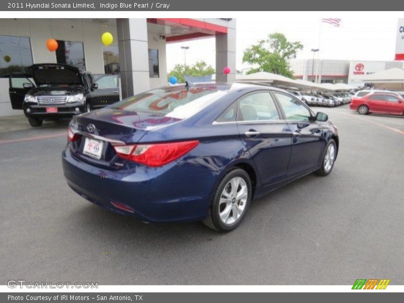 Indigo Blue Pearl / Gray 2011 Hyundai Sonata Limited