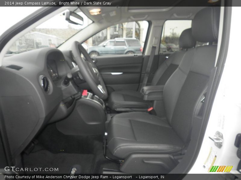 Bright White / Dark Slate Gray 2014 Jeep Compass Latitude