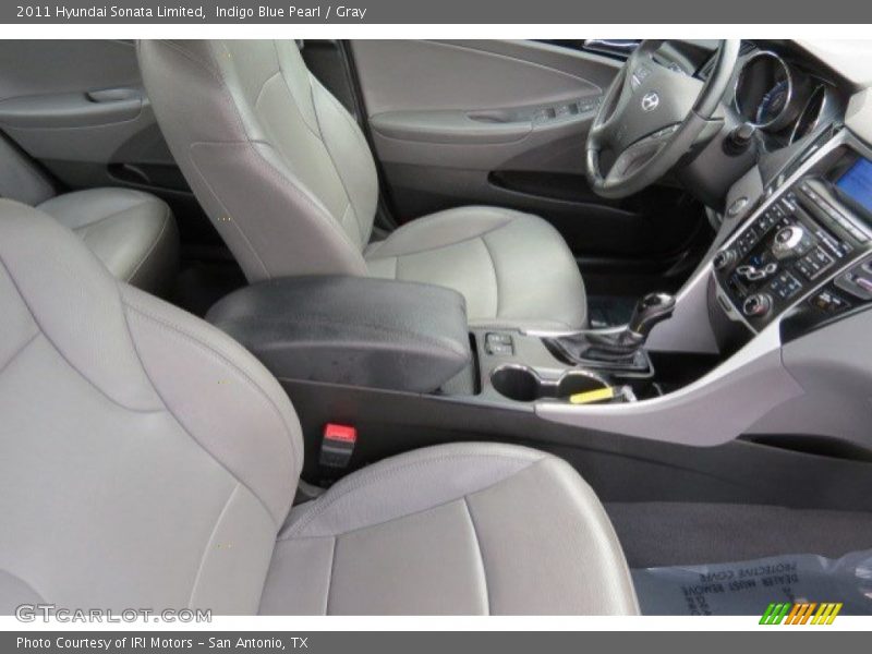Indigo Blue Pearl / Gray 2011 Hyundai Sonata Limited