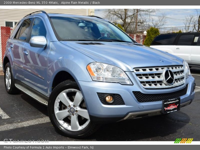 Alpine Rain Metallic / Black 2009 Mercedes-Benz ML 350 4Matic