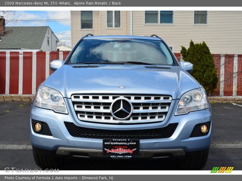 Alpine Rain Metallic / Black 2009 Mercedes-Benz ML 350 4Matic