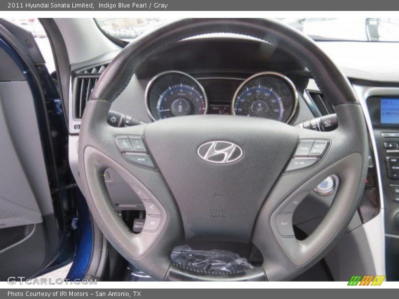 Indigo Blue Pearl / Gray 2011 Hyundai Sonata Limited